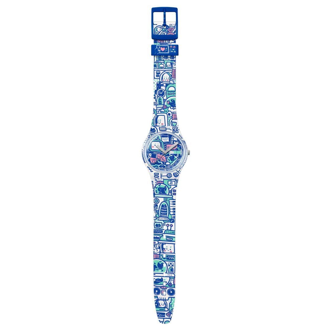 Swatch Swatch Gent Biosourced Standart SO28Z702, gent швейцария женские часы на браслете силикон боковой вид