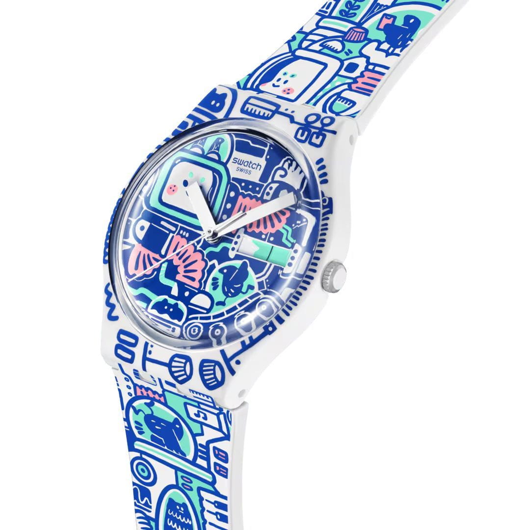 Swatch Swatch Gent Biosourced Standart SO28Z702 , наручные женские часы фото под углом
