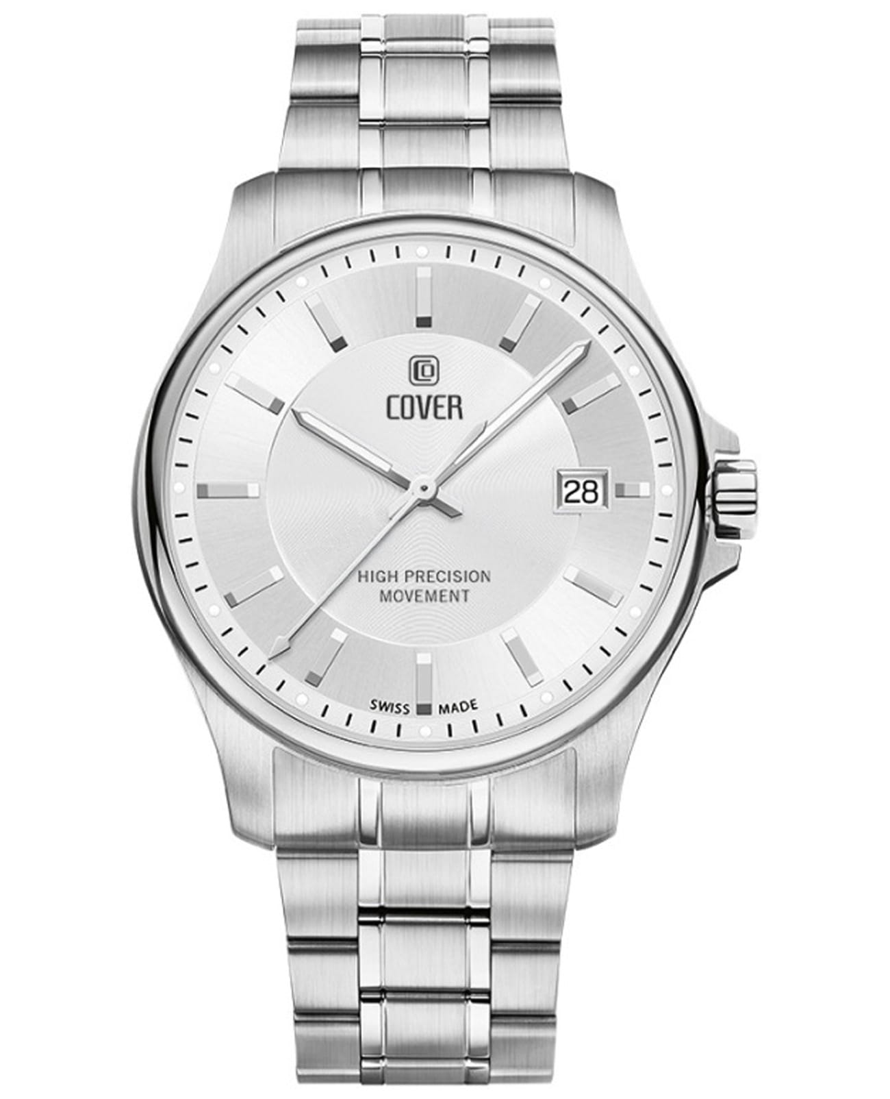 Cover Cover Marville CO200.02  CO200.02 кварцевые мужские часы серебристый циферблат, браслет нержавеющая сталь — вид спереди