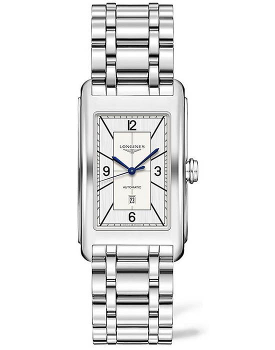 Longines Longines DolceVita L5.767.4.73.6  L57674736 механические женские часы белый циферблат, браслет нержавеющая сталь — вид спереди