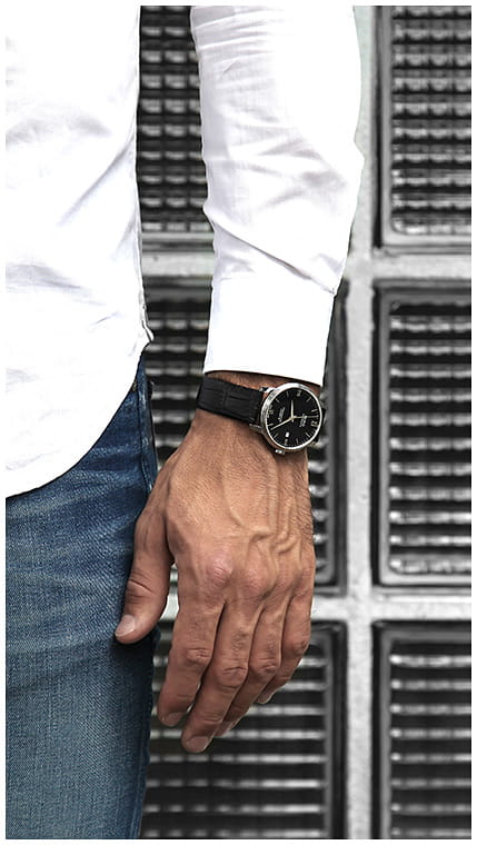 Mido Mido Baroncelli M027.408.16.058.00  — детали корпуса и кожаный