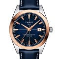 Tissot Tissot Gentleman Powermatic 80 Silicium 18K Gold T927.407.46.041.00 Gentleman T9274074604100 механические мужские часы синий циферблат, браслет кожаный — вид спереди