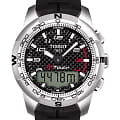 Tissot Tissot T-Touch II Titanium T047.420.47.207.00 T Touch T0474204720700 кварцевые мужские часы черный циферблат, браслет 18-каратное желтое золото — вид спереди