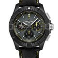 Breitling Breitling Avenger B01 Chronograph 44 Night Mission Usn Bloodhounds SB01472A1B1X1  SB01472A1B1X1 механические мужские часы серый циферблат, браслет кожаный — вид спереди