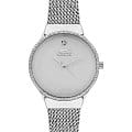 Slazenger Slazenger Classic SL.09.2015.3.01  SL.09.2015.3.01 кварцевые женские часы серебристый циферблат, браслет суперметалл — вид спереди