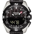 Tissot Tissot T-Touch Expert Solar Fete Lutte Suisse T091.420.46.051.02 T Touch T0914204605102 кварцевые мужские часы черный циферблат, браслет кожа + текстиль — вид спереди