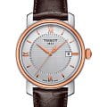 Tissot Tissot Bridgeport T097.410.26.038.00 Bridgeport T0974102603800 кварцевые мужские часы белый циферблат, браслет кожаный — вид спереди