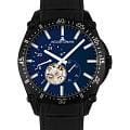 Jacques Lemans Jacques Lemans Derby 1-2201B  1-2201B механические мужские часы синий циферблат, браслет кожаный — вид спереди