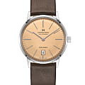 Hamilton Hamilton American Classic Intra-Matic Auto H38455501  H38455501 механические мужские часы желтый циферблат, браслет кожаный — вид спереди