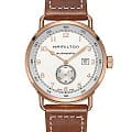 Hamilton Hamilton Khaki Navy Pioneer Small Second Auto H77745553  H77745553 механические мужские часы белый циферблат, браслет кожаный — вид спереди
