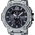 Casio Casio G-Shock GST-B300E-5A GST G-Steel GST-B300E-5AER электронные мужские часы черный циферблат, браслет титановый — вид спереди