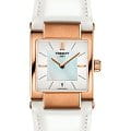 Tissot Tissot T02 T090.310.36.111.00  T0903103611100 кварцевые женские часы белый циферблат, браслет кожаный — вид спереди