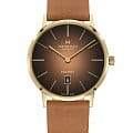 Hamilton Hamilton American Classic Intra-Matic Auto H38735501  H38735501 механические мужские часы коричневый циферблат, браслет кожаный — вид спереди