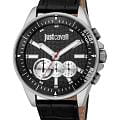 Just Cavalli Just Cavalli Leone JC1G348L0025  JC1G348L0025 кварцевые мужские часы черный циферблат, браслет кожаный — вид спереди