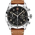 Breitling Breitling Classic Avi Chronograph 42 P-51 Mustang A233803A1B1X1  A233803A1B1X1 механические мужские часы черный циферблат, браслет кожаный — вид спереди