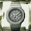 Casio Casio G-Shock GA-2100NC-3A мужские часы зеленый циферблат на запястье