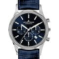 Jacques Lemans Jacques Lemans 1-2021C  1-2021C кварцевые мужские часы синий циферблат, браслет кожаный — вид спереди