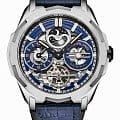 Stuhrling Stuhrling Navigator 1012.03  1012.03 механические мужские часы  синий циферблат, браслет кожаный — вид спереди