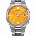 Citizen Citizen Tsuyosa NJ0150-81Z  NJ0150-81Z механические мужские часы желтый циферблат, браслет нержавеющая сталь — вид спереди