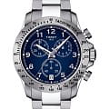 Tissot Tissot V8 Quartz Chronograph T106.417.11.042.00 V8  T1064171104200 кварцевые мужские часы синий циферблат, браслет нержавеющая сталь — вид спереди
