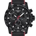 Tissot Tissot SuperSport Chrono Giro D'italia T125.617.37.051.00 SuperSport Chrono T1256173705100 кварцевые мужские часы  черный циферблат, браслет кожаный — вид спереди