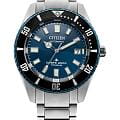 Citizen Citizen Promaster NB6026-56L  NB6026-56L механические мужские часы синий циферблат, браслет титановый — вид спереди