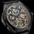 Stuhrling Stuhrling Navigator 1012.04 механические мужские часы часы, крупный план черный циферблат