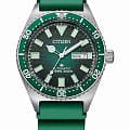 Citizen Citizen Promaster NY0121-09X  NY0121-09X механические мужские часы  зеленый циферблат, браслет полиуретан — вид спереди