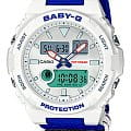 Casio Casio Baby-G BAX-125-2A лимитированной серии BAX-125-2A кварцевые женские часы  белый циферблат, браслет пластик — вид спереди