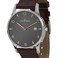 Jacques Lemans Jacques Lemans Classic 1-1850ZF  1-1850ZF кварцевые мужские часы серый циферблат, браслет кожаный — вид спереди