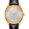 Tissot Tissot Fascination 18K Gold T924.410.16.031.00  T9244101603100 кварцевые мужские часы серый циферблат, браслет кожаный — вид спереди
