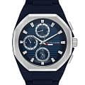 U.S. Polo Assn. U.S. Polo Assn. Crossing USPA1103-01  USPA1103-01 кварцевые мужские часы синий циферблат, браслет силикон — вид спереди