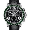 Tissot Tissot V8 Quartz Chronograph T106.417.16.057.00 V8  T1064171605700 кварцевые мужские часы  черный циферблат, браслет кожаный — вид спереди