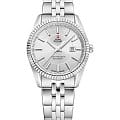 Swiss Military by Chrono Swiss Military by Chrono SM34066.02 сверхточные  SM34066.02 кварцевые женские часы серебристый циферблат, браслет нержавеющая сталь — вид спереди