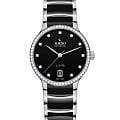 Rado Rado Centrix Automatic Diamonds R30231712  R30231712 механические женские часы черный циферблат, браслет сталь + высокотехнологичная керамика — вид спереди