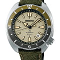 Seiko Seiko Prospex SRPG13K1  SRPG13K1 механические мужские часы бежевый циферблат, браслет тканевый — вид спереди