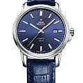 Swiss Military by Chrono Swiss Military by Chrono SM34039.15  SM34039.15 кварцевые мужские часы синий циферблат, браслет кожаный — вид спереди