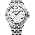Raymond Weil Raymond Weil Tango 58160-ST-00300  58160-ST-00300 кварцевые мужские часы белый циферблат, браслет нержавеющая сталь — вид спереди