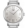 Tissot Tissot T-Trend Happy Chic T034.209.11.033.00  T0342091103300 кварцевые женские часы серебристый циферблат, браслет карбон + полимер — вид спереди