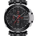 Tissot Tissot T-Race MotoGP Automatic Chronograph 2022 Limited Edition T115.427.27.057.01 T Race T1154272705701 механические мужские часы  черный циферблат, браслет кожа + нейлон — вид спереди