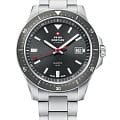 Swiss Military by Chrono Swiss Military by Chrono SM34082.03  SM34082.03 кварцевые мужские часы антрацитовый циферблат, браслет нержавеющая сталь — вид спереди