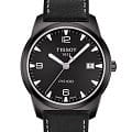 Tissot Tissot PR 100 T049.410.36.057.00 PR 100 T0494103605700 кварцевые мужские часы черный циферблат, браслет кожаный — вид спереди