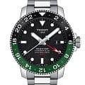 Tissot Tissot Seastar 1000 Powermatic 80 GMT T120.429.11.051.01 Seastar 1000 T1204291105101 механические мужские часы  серый циферблат, браслет нержавеющая сталь — вид спереди