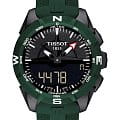 Tissot Tissot T-Touch Expert Solar II T110.420.47.051.00 T Touch T1104204705100 кварцевые мужские часы черный циферблат, браслет силикон — вид спереди