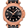 Tissot Tissot T-Race Swissmatic T115.407.37.051.00 T Race T1154073705100 механические мужские часы  черный циферблат, браслет кожаный — вид спереди
