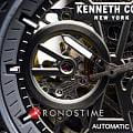 Kenneth Cole Kenneth Cole Automatic KCWGE0033502 механические мужские часы часы крупный план черный циферблата