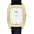 Tissot Tissot T-Gold Sculpture Line T71.3.621.34  T71362134 кварцевые мужские часы белый циферблат, браслет кожаный — вид спереди