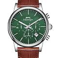 Slazenger Slazenger SL.09.2481.2.04  SL.09.2481.2.04 кварцевые мужские часы зеленый циферблат, браслет кожаный — вид спереди