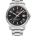 Swiss Military by Chrono Swiss Military by Chrono SM30200.01  SM30200.01 кварцевые мужские часы  черный циферблат, браслет нержавеющая сталь — вид спереди