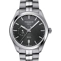 Tissot Tissot PR 100 Dual Time T101.452.11.061.00 PR 100 T1014521106100 кварцевые мужские часы серый циферблат, браслет нержавеющая сталь — вид спереди